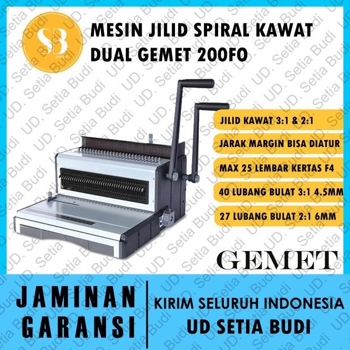 

MESIN JILID SPIRAL KAWAT 3:1 DAN 2:1 GEMET 200FO ASLI DAN BERGARANSI ORIGINAL DAN TERPERCAYA