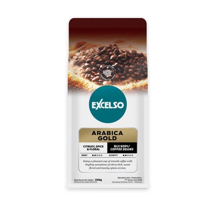 

Excelso Kopi Arabica Gold Biji 200G