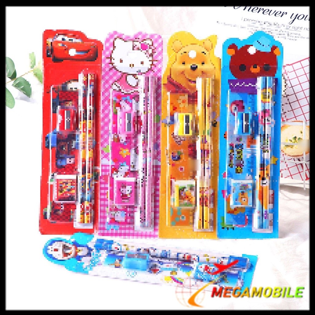 

Mm - Stationery Set 5 In 1 Alat Tulis Anak Sekolah Penghapus Penggaris Pensil Serutan Karakter Lucu