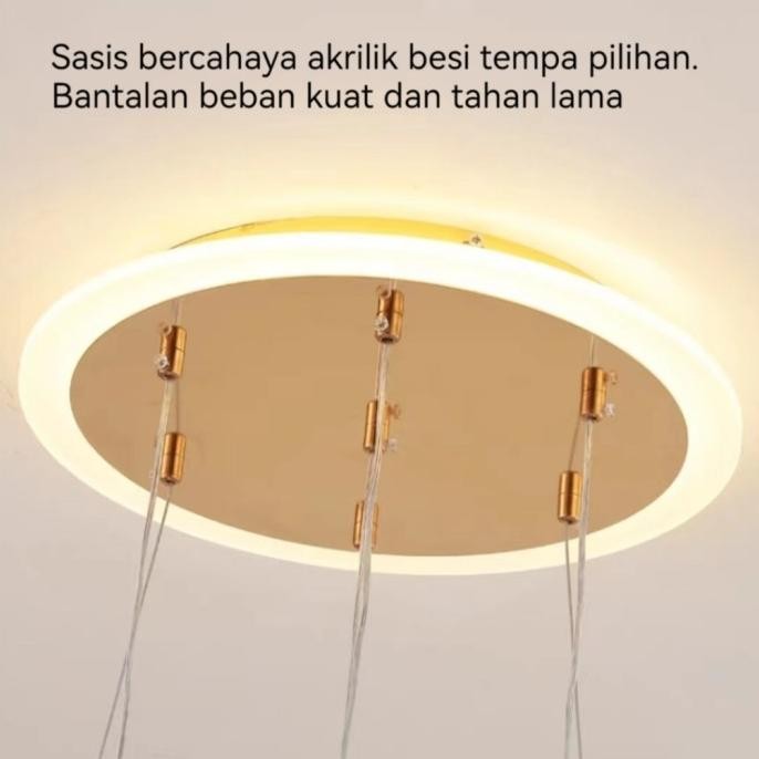 Furnibest Lampu Gantung Kristal Lampu Plafon Minimalis