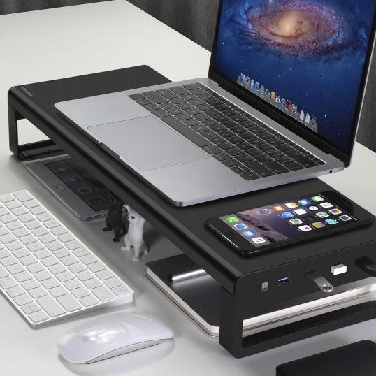 Triple W Meja Laptop + 4 Usb Qui Charging| Portable Monitor Komputer