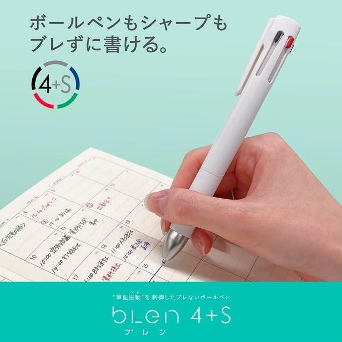 

NEW Zebra bLen 4+S 0.5 0.7 mm 4 Color Ballpoint + Mechanical Pencil