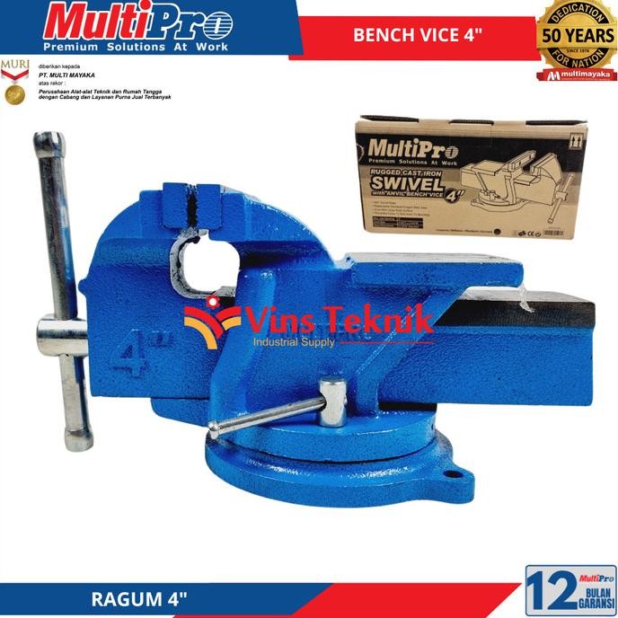 RAGUM MULTIPRO 4" BENCH VICE SWIVEL CATOK PARON MULTIPRO