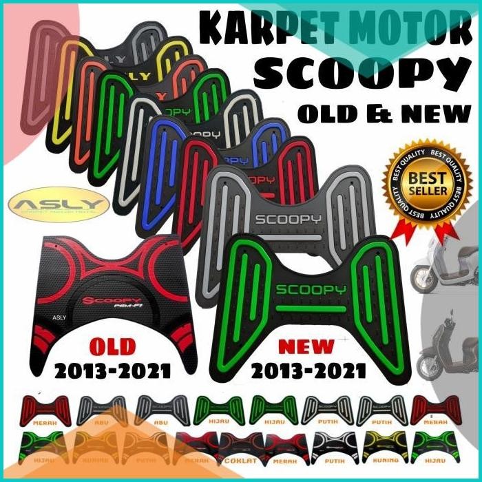 KARPET MOTOR SCOOPY 2010-2021 ALAS KAKI SCOOPY PIJAKAN KAKI SCOPY ASLY
