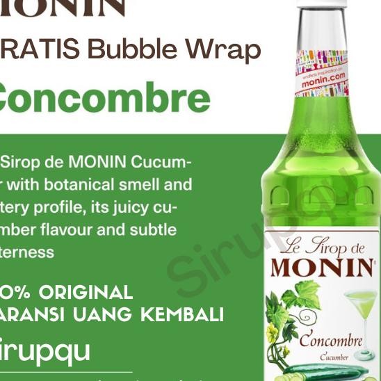 

Monin Cucumber Syrup 70 Cl 700 Ml / Sirup / Cafe / Kedai / Kopi