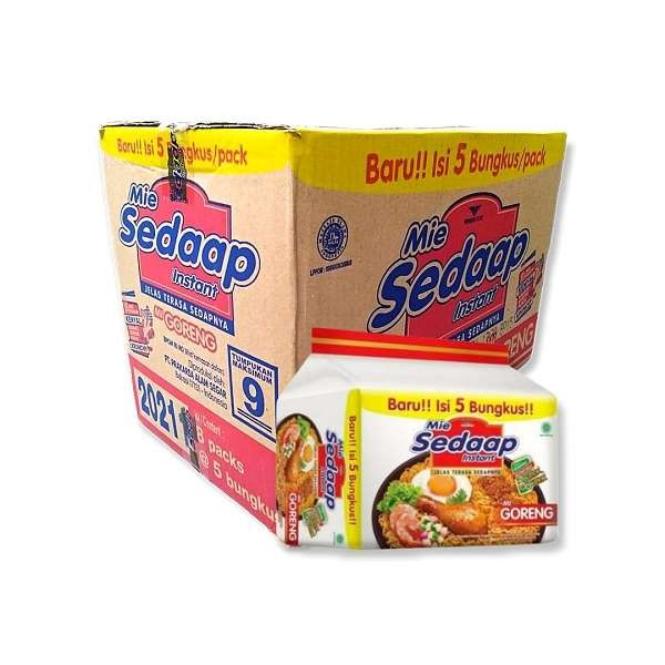 

SEDAAP MI GORENG ISI 5BKS @ 90 GR KARTON