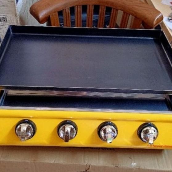 Wajan Panggangan Kotak Teppanyaki Tebal Baja Hitam