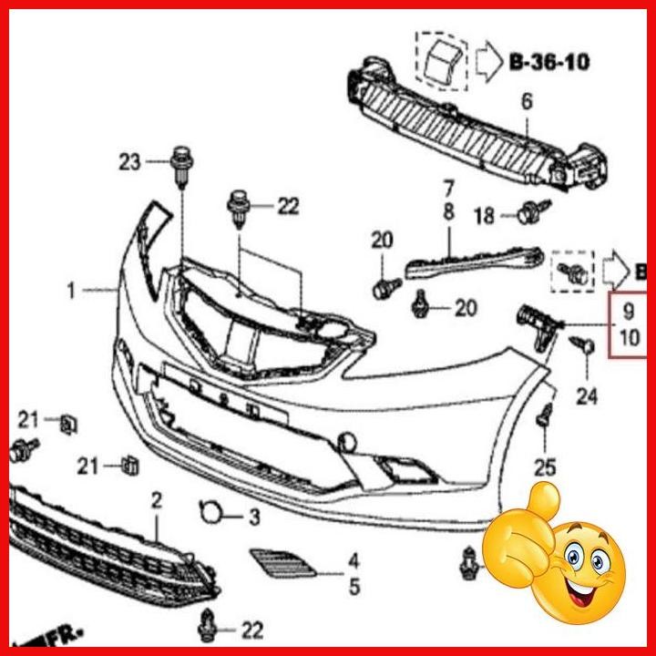 [VFT] BRACKET BUMPER BEMPER DEPAN JAZZ 2008-2012 JAZZ GE8 ORIGINAL