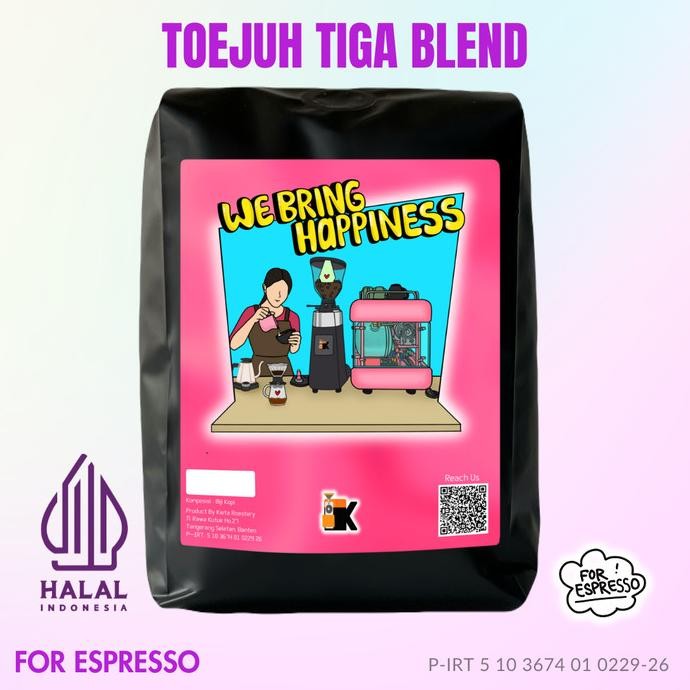 

Biji Kopi Bintang Toejuh Tiga Espresso Blend 70/30 1Kg