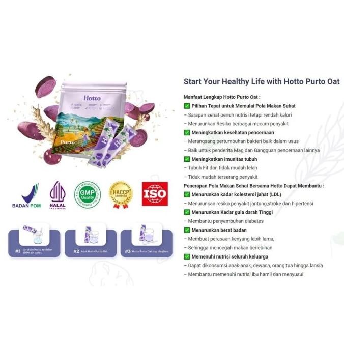 

Hotto Purto 2 Pouch 32 Sachet Multigrain with Purple Potato Ubi Ungu TS