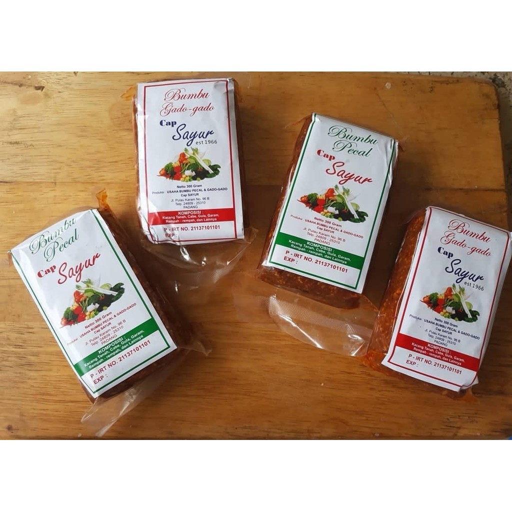 

Bumbu Pecal/Pecel & Bumbu Gado" Cap Sayur Khas Padang