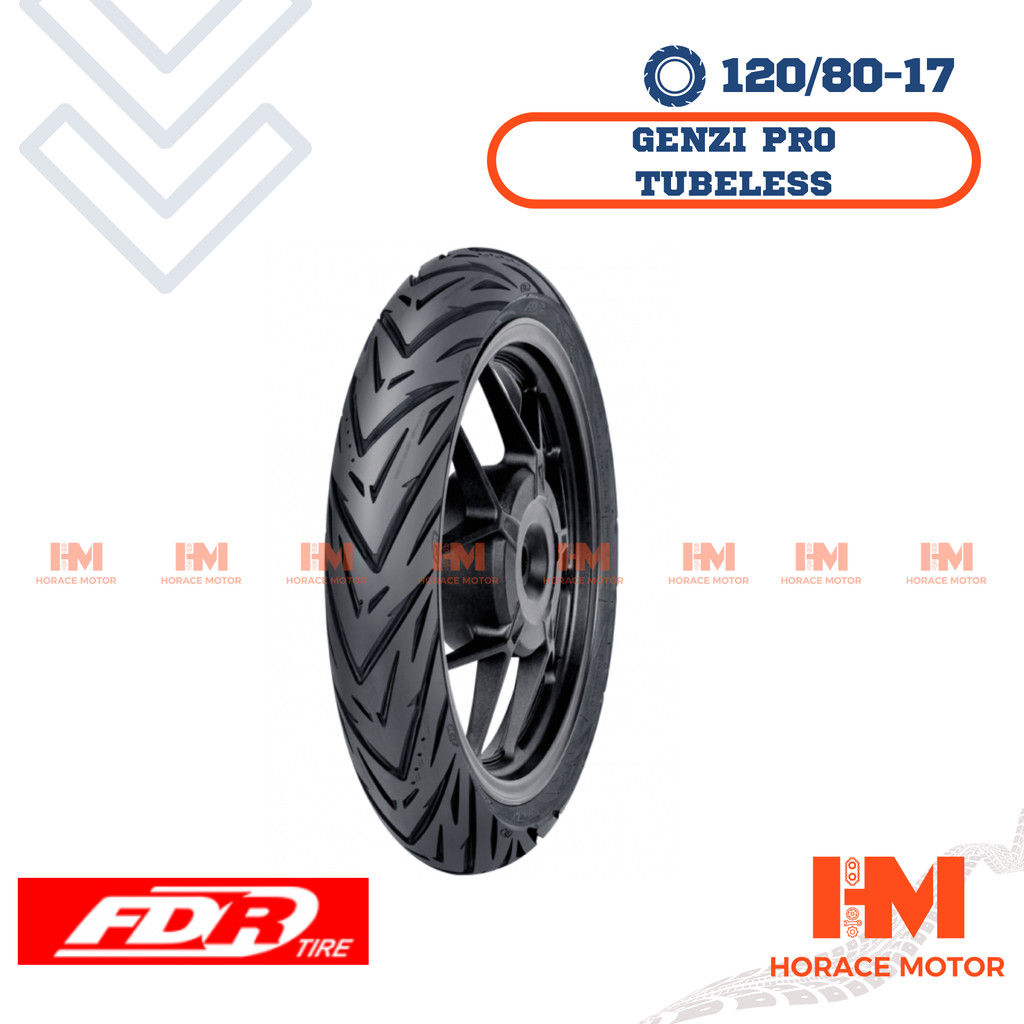 [HRC]FDR Genzi PRO 120/80-17 Ring 17 120/80 Ban Motor Tubeless Tubles