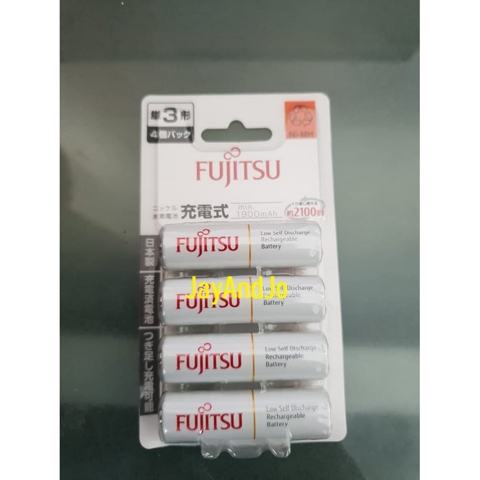 Fujitsu AA 2000mah 4pcs, Baterai, Rechargeable Battery