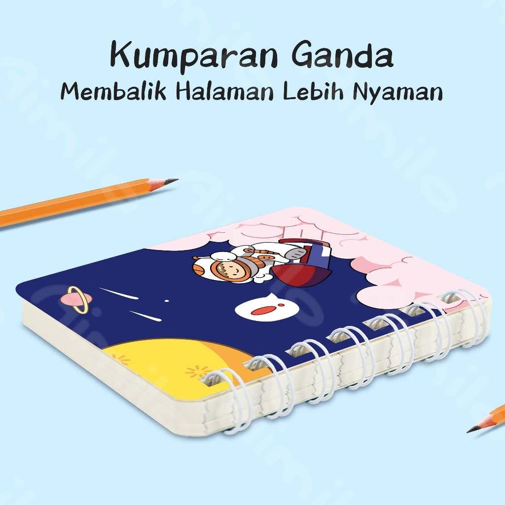 

[READY] Aimilo Notebook Mini A7 Buku Kecil Catatan Scrapbook Mini Buku Notes Kecil Alat Tulis