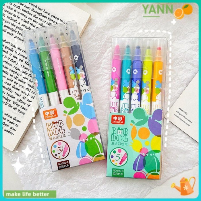 

Vee 5Warna /Set Pena Dot Stabilo Perlengkapan Sekolah Tangan Akun