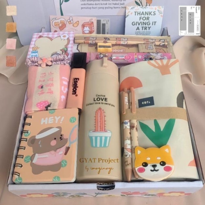 

Vee [ Ready ] Pastel Study Set 12 In 1 Paket Alat Tulis Korea Stationery Set Journaling Kit