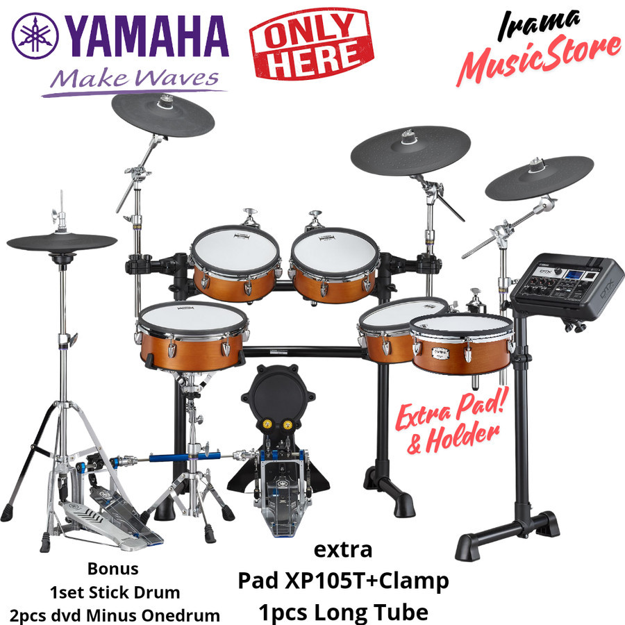 YAMAHA Set DTX8K Extra Tom XP105T + Clamp Holder DTX8 DTX8KX Mesh Realwood DTX8KM Drum Elektrik Digi
