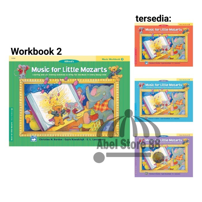 

Bana Music For Little Mozarts Workbook 1/2/3/4 - Buku Belajar Piano Anak