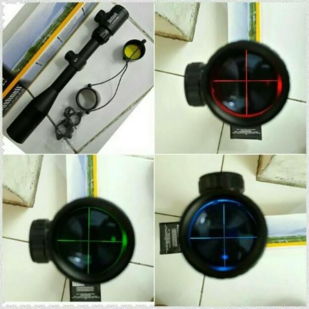 Teropong senapan angin teleskop pembesar fokus lensa objek Bushnell