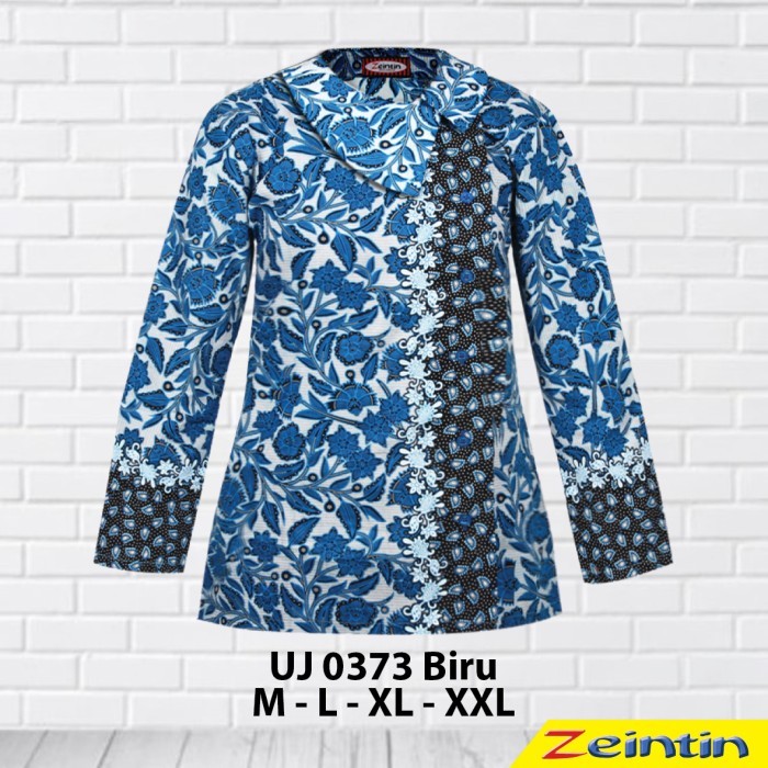 Alib Baju Batik Wanita Zeintin Uj 0373 Biru