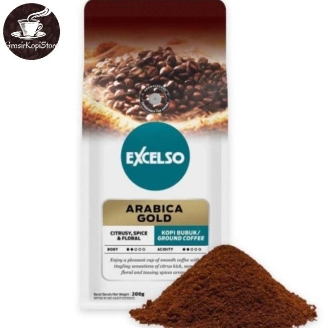 

Excelso Kopi Arabica Gold Bubuk 200G