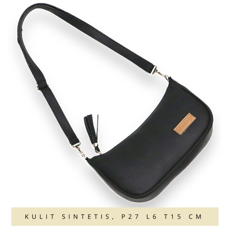 [COD] 2021 PROMO Tas Selempang Bulat Bulan Sabit Kulit sintetis Vintage Pesta Wanita Musim Panas Bah