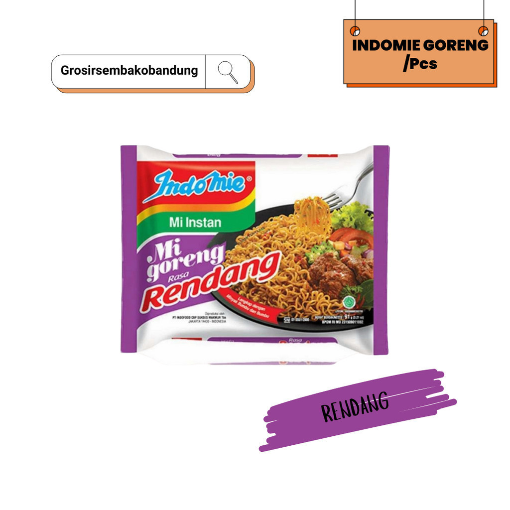 

INDOMIE MIE GORENG RENDANG PCK 91g - 1 Pcs - Kota Bandung