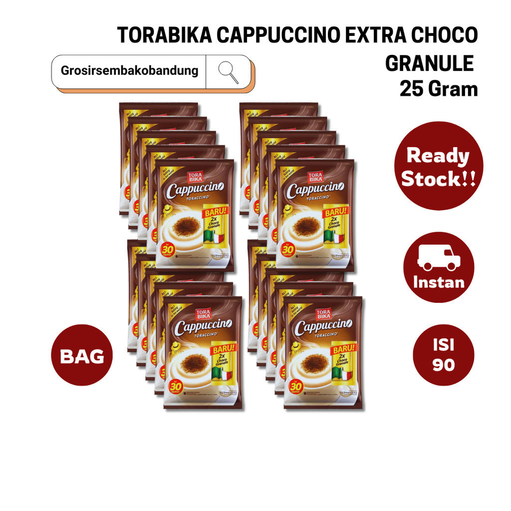 

TORABIKA CAPPUCCINO EXTRA CHOCO GRANULE BAG 30x25g - 3 Bag - Kota Bandung