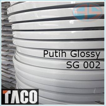 Sale (50 Mtr) Taco Edging Warna Putih 002G Glossy Kilap Hpl Pelapis Pinggir Meja