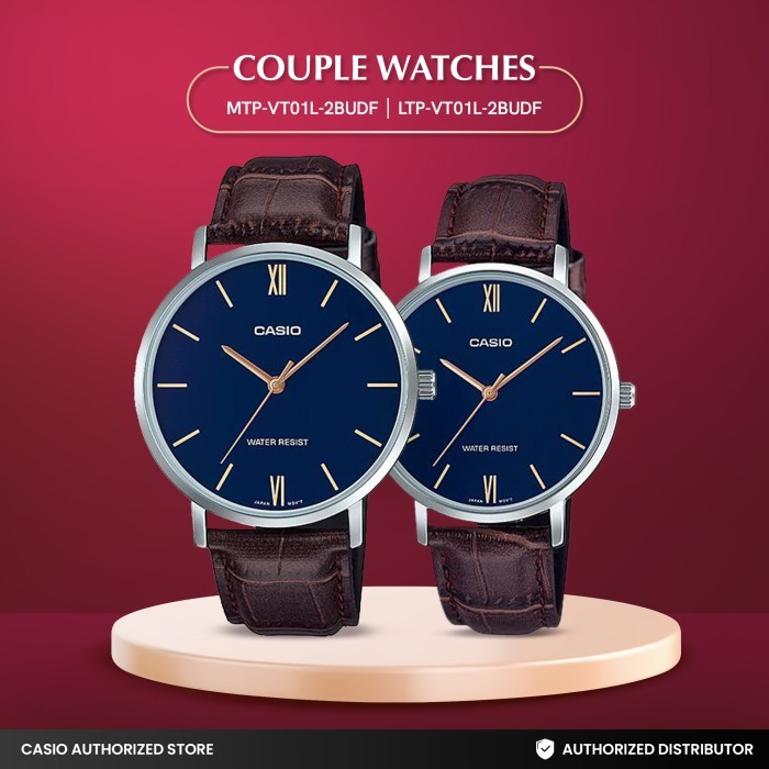Casio Jam Tangan Couple Analog VT01L-2BUDF