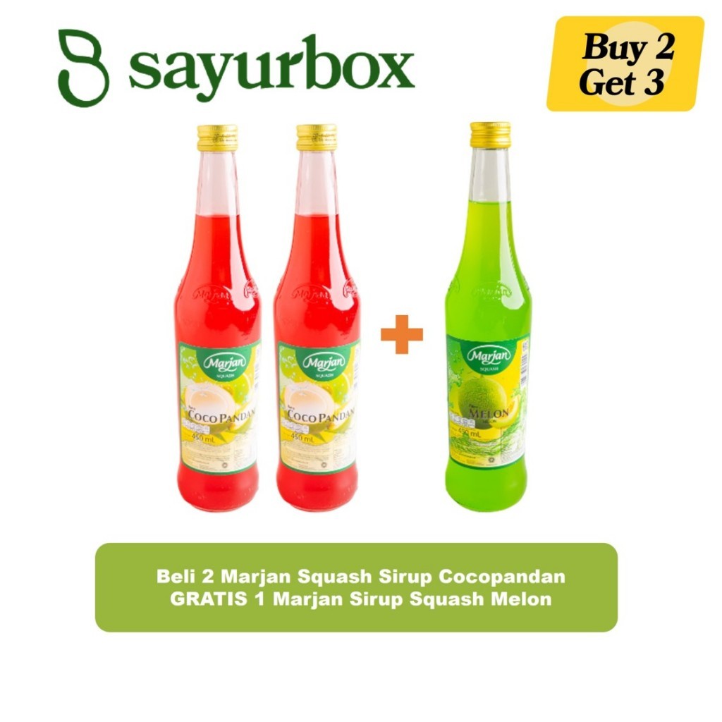 

Beli 2 Marjan Squash Sirup Cocopandan Free 1 Squash Melon Sayurbox