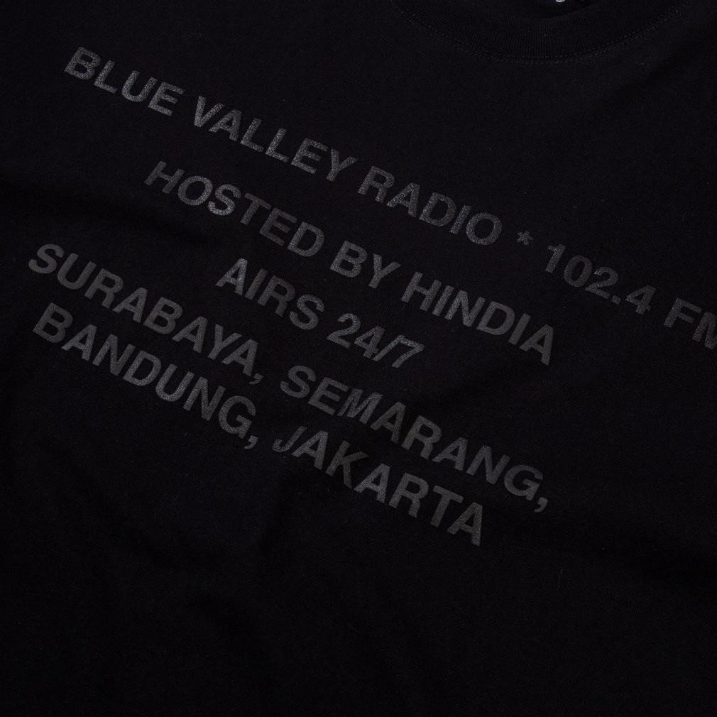 ORIGINAL Hindia - Blue Valley - T-Shirt - Black Short Sleeve Kaos Lengan Pendek sd-67