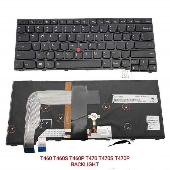 Ready Stock Keyboard Lenovo Thinkpad 13 T460S T460P T470S T470 T470 Backlight