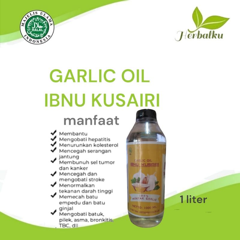 

garlic oil ibnu kusairi 1000ml 100% minyak garlic