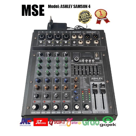 MIXER 4 CHANNEL ASHLEY SAMSON 4 ORIGINAL GARANSI RESMI 1 TAHUN