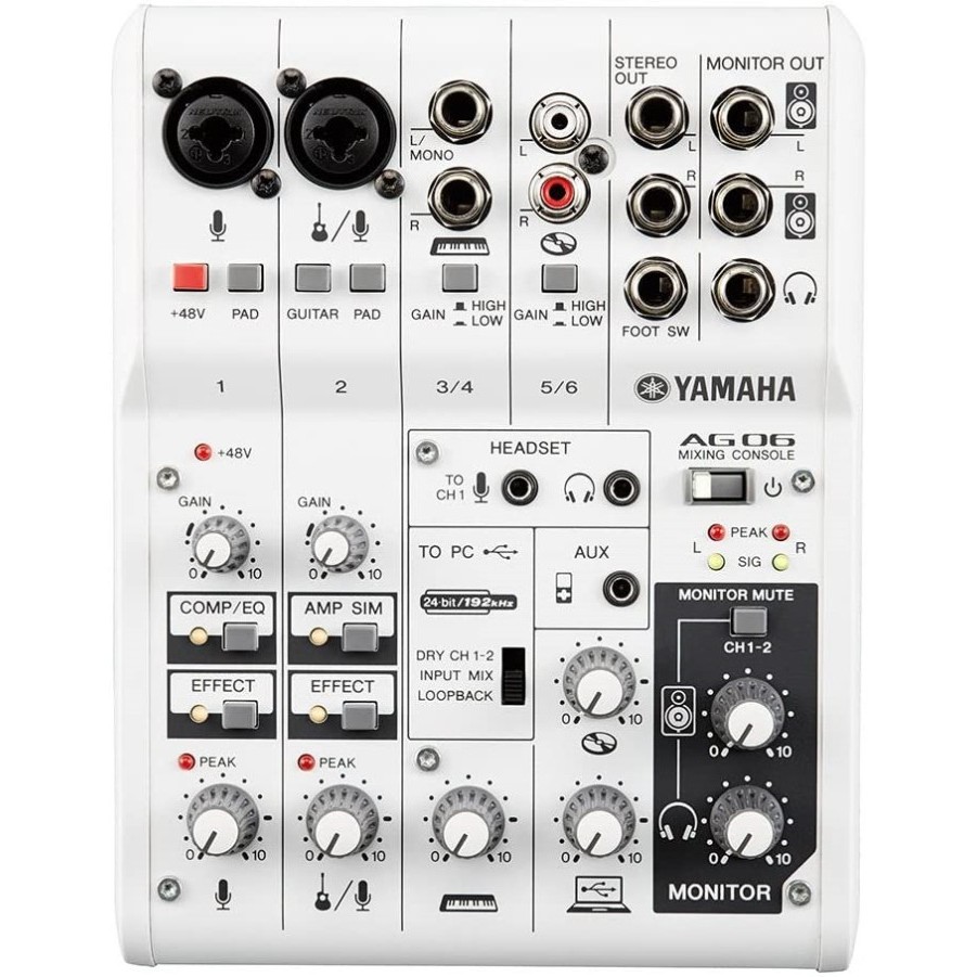 Yamaha AG06 / AG-06/ AG 06 Mixer and USB Interface Recording 6 Channel