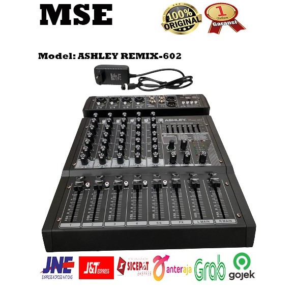 MIXER 6 CHANNEL ASHLEY REMIX602 REMIX 602 ORIGINAL GARANSI 1 TAHUN