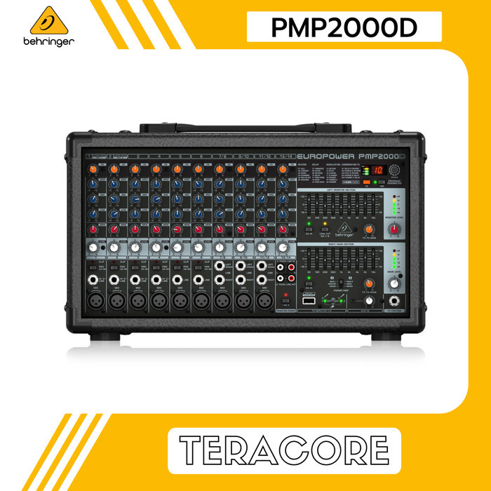 Behringer PMP2000D PMP2000 Powered Mixer Power 14 Input 2000 Watt
