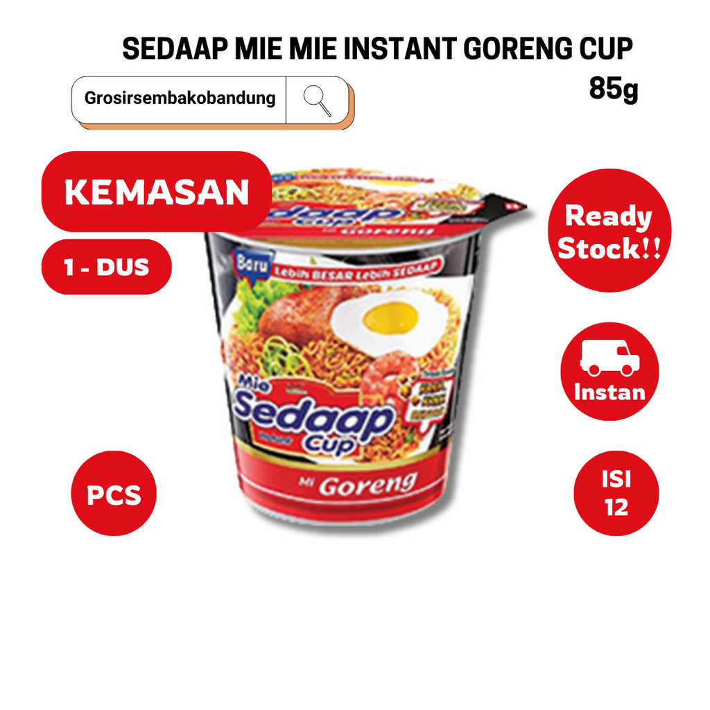 

SEDAAP MIE MIE INSTANT GORENG CUP 83/85g - 1 Dus - Kota Bandung