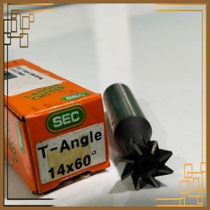 

[JRS] SEC T Angle Cutter 60 Derajat 14x12 8teeth Ekor Burung Dove Tail