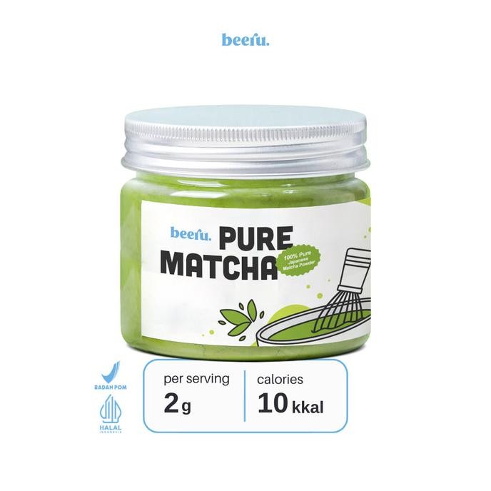 

READY STOCK BEERU PURE MATCHA POWDER 50GR - 100% BUBUK MATCHA PREMIUM JAPAN !!!!!