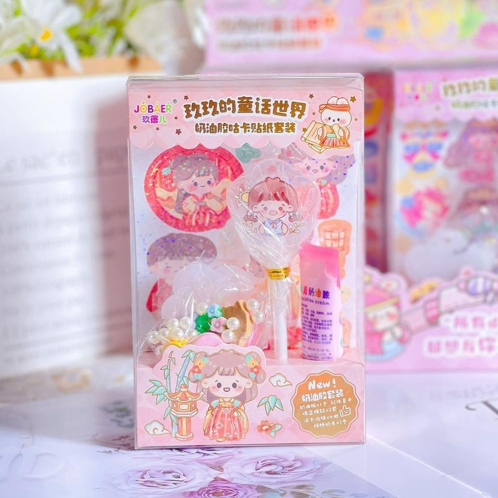 

dgf-4 GINGERINFANT 1 set Diy gantungan kunci aklirik aesthetic mainan sticker anak super lucu Viral
