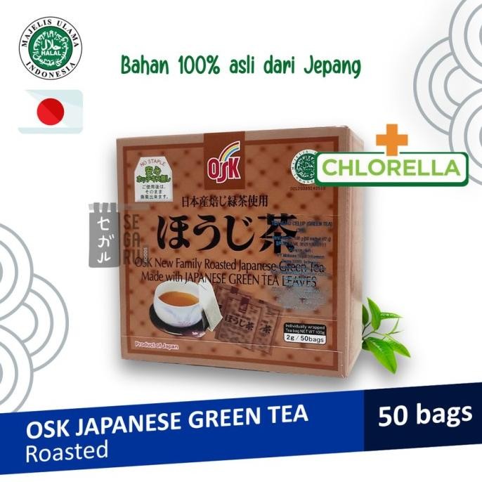 

READY STOCK JAPANESE GREEN TEA 50 SACHETS OSK - TEH HIJAU SACHET - HALAL MUI !!!!!