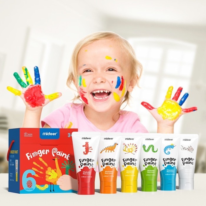 

Sale Mideer Finger Paint 6 Colours Washable Non Toxic Cat Tangan Anak