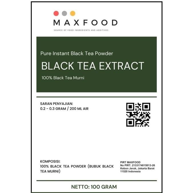 

TERBARU MAXFOOD - PURE BLACK TEA EXTRACT POWDER / BUBUK BLACK TEA MURNI 100 !!!!!