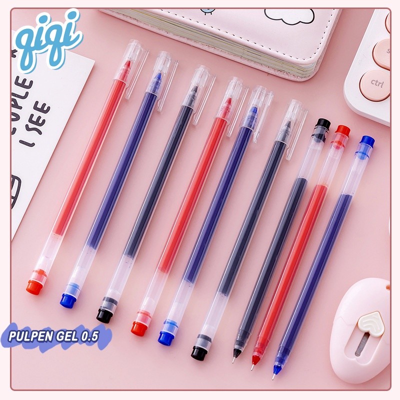 

COBA GEL PEN 0.5MM PULPEN GEL 3 WARNA 1 PCS MIMI GROSIR PEN GEL CAIR PENA TRANSPARANT PEN GEL - QIQI