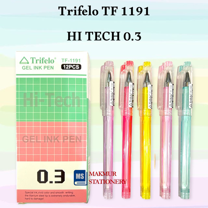 

PROMO TERBARU PULPEN / BALLP / PEN GELL TRIFELO HI TECH 0.3 TF 1191 (12 PCS) WO2