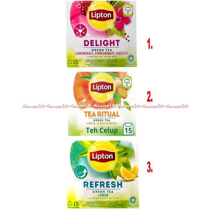 

TERBARU LIPTON DELIGHT GREEN TEA 15TEABAGS TEA RITUAL REFRESH LIPTON RASA BUAH !!!!!