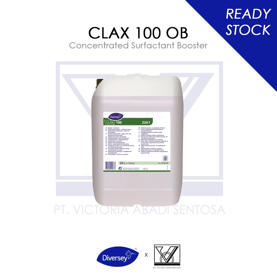 [Sample Pack - 5 L] Diversey Clax 100 OB - Surfactant Emulsifier Booster / Surfaktan Laundry Emulsi