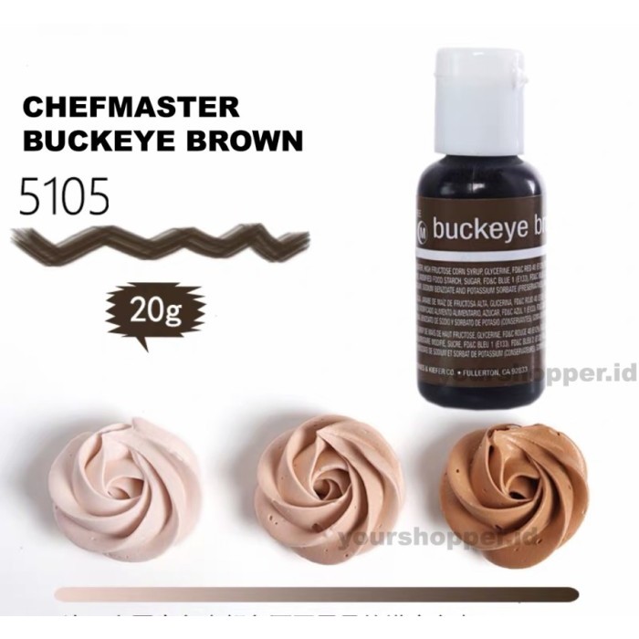 

Buckeye Brown Chefmaster Liqua-gel Food Coloring
